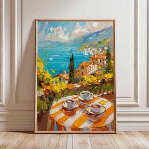 Coffee Poster, Italian Espresso Print, Kitchen Decor, Retro Coffee Art, Vintage Food Art, Food and Drink Poster
