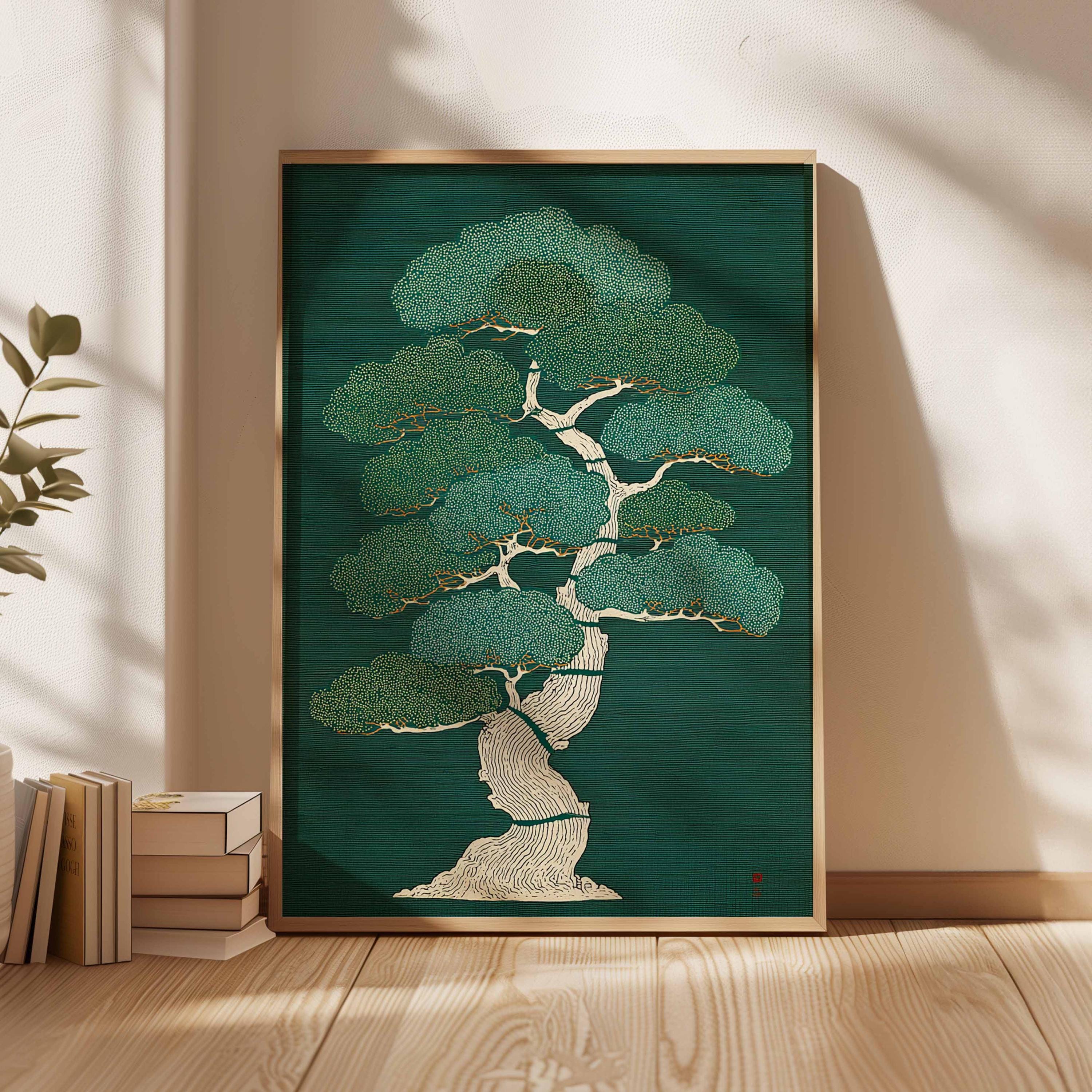 Japanese White Tree Art Print, Zen Botanical Wall Decor - Etsy
