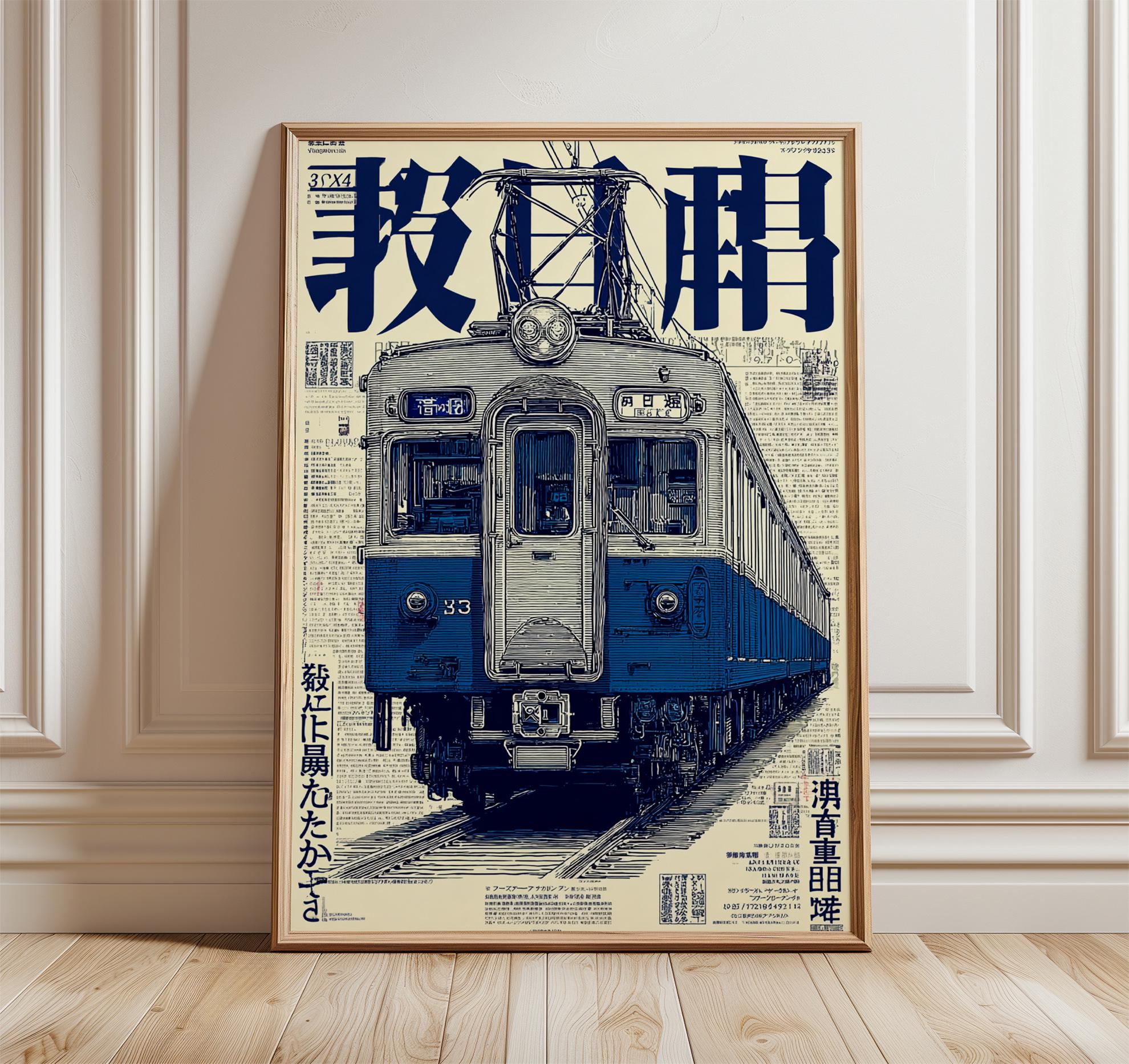 Vintage Japan Railway A4 Poster Print – Travel Art – UK Made