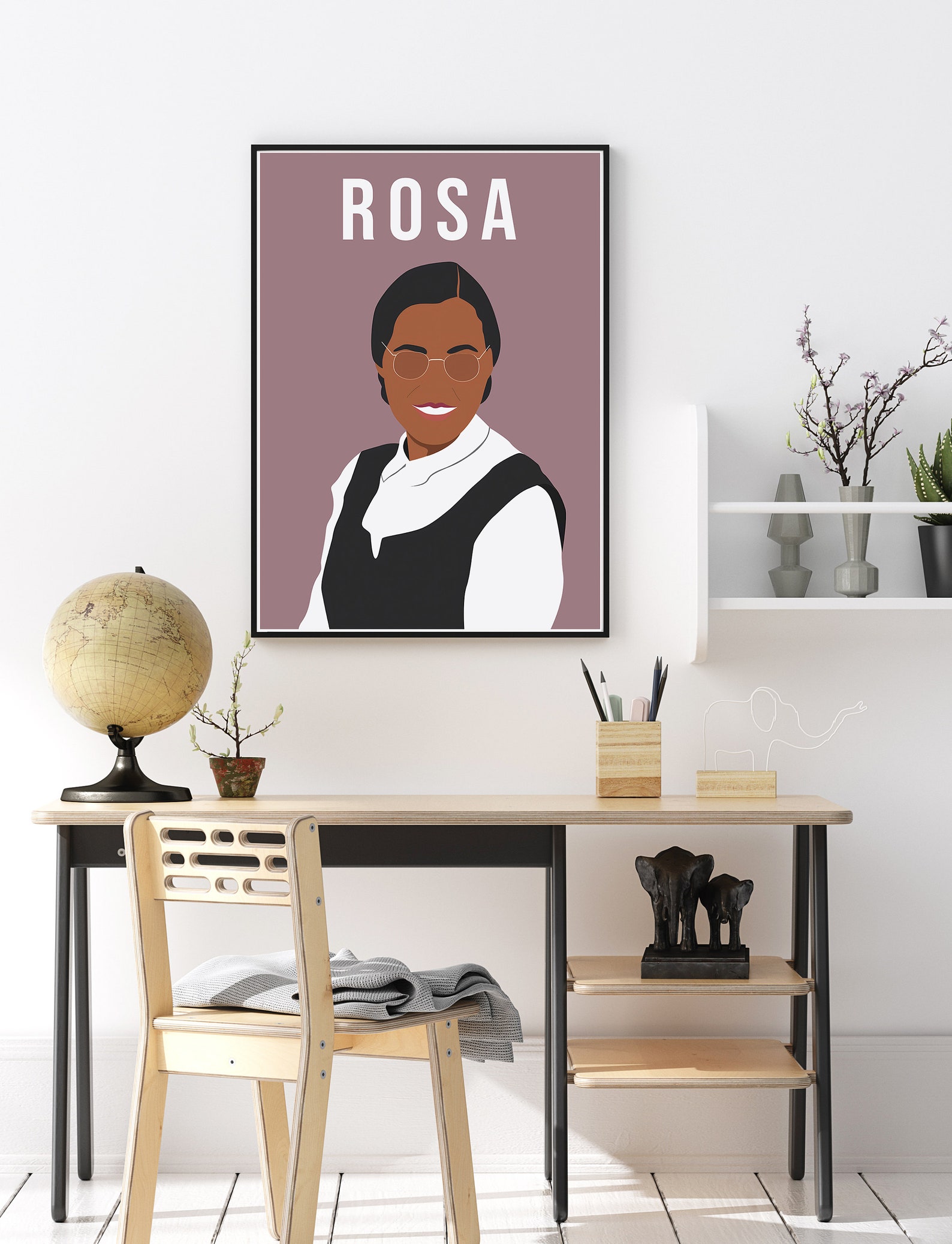 Rosa Parks Print Rosa Parks Poster Feminist Print Civil | Etsy