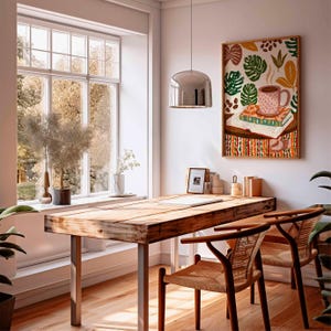 Espresso-dekorationstryck, modern kaffeposter, köksväggkonst bild 3