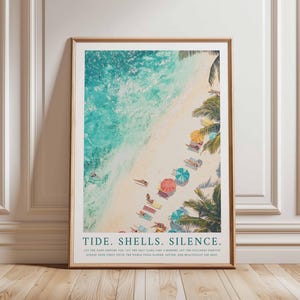Beach Wall Art, Coastal Decor, Ocean Print, Blue Wall Art, Swimming in Ocean Print, Summer Poster, Beach House Decor, Minimalist Wall Art