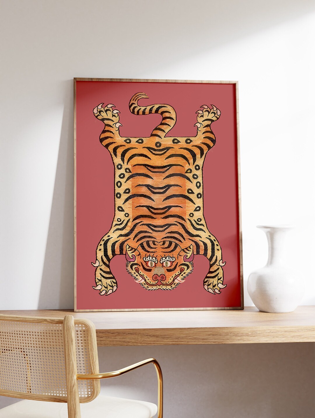 Vintage Tiger Print, Vintage Advertising Poster, Animal Art, Animal ...