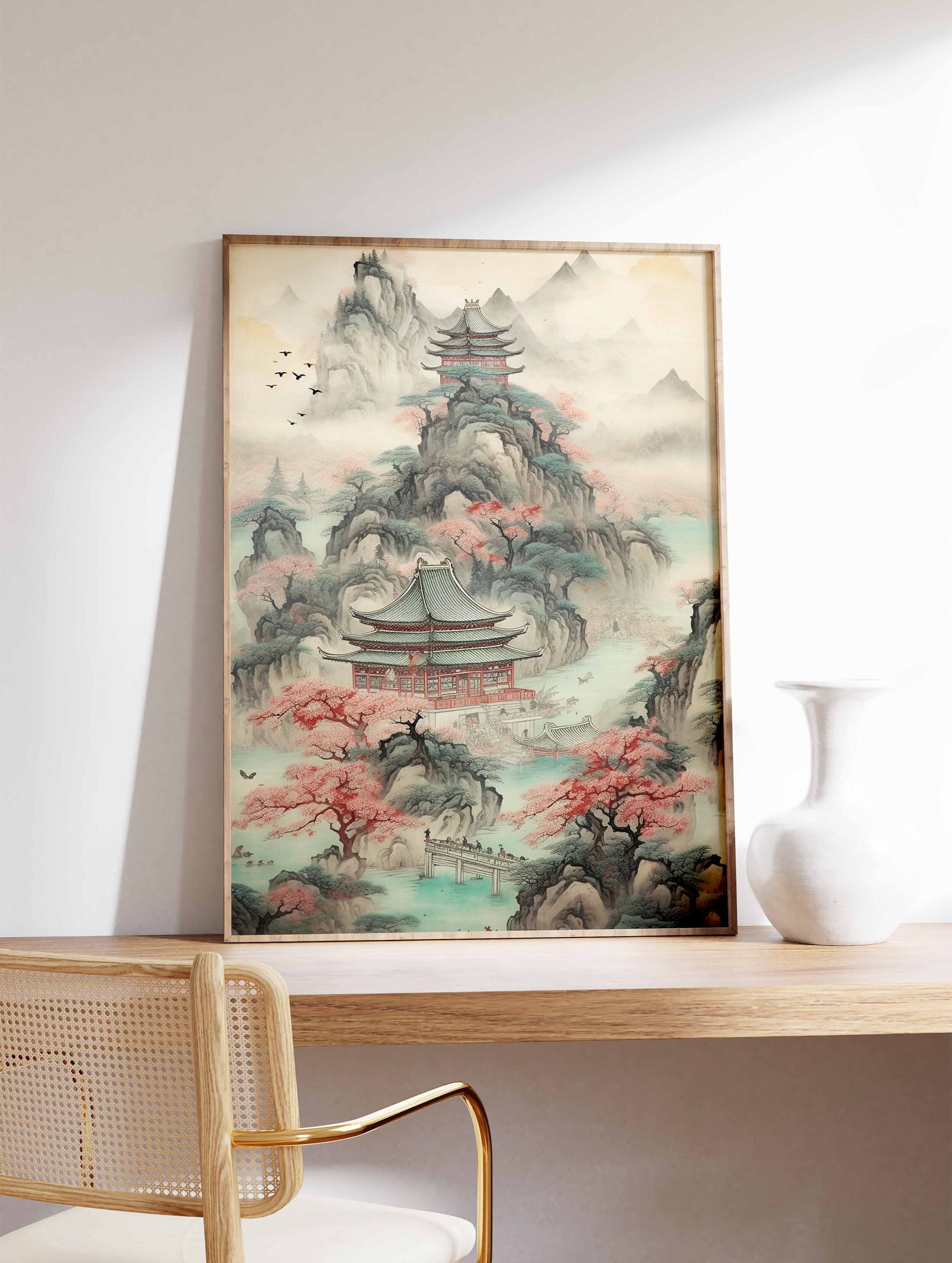 Discover Chinese Vintage Poster, Chinese Art, Vintage Art, Oriental Art, Chinese Print, Asian Decor, Landscape Art, Floral Art, Gift Idea