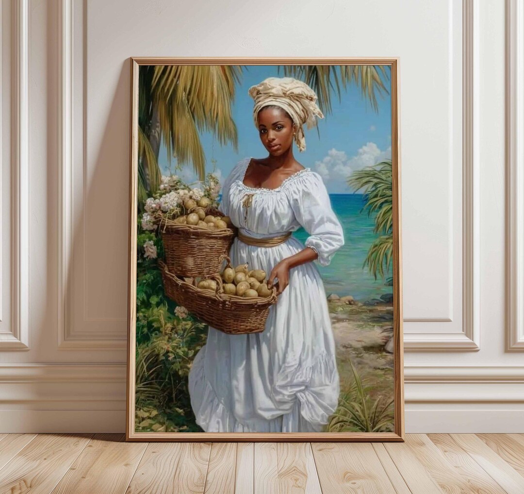 Caribbean Woman Art Print Tropical Coastal Home Decor Etsy UK Caribbean Woman Art Print Tropical Coastal Home Decor Etsy UK