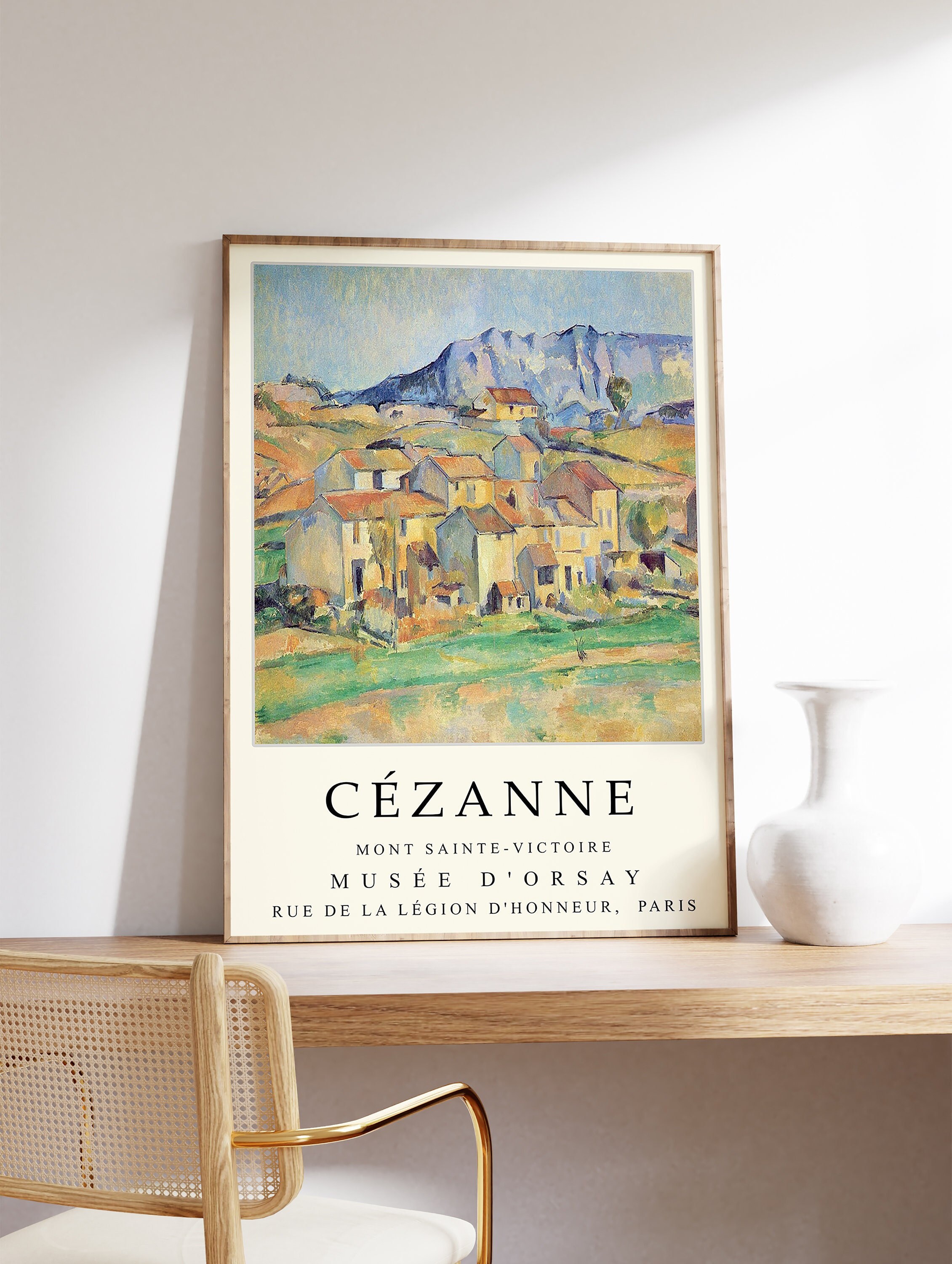 Paul Cezzane Exhibition Print, Mont Sainte-Victoire, Cezzane Art Poster, Landscape and Scenery Decor, Art Gift, A1/A2/A3/A4