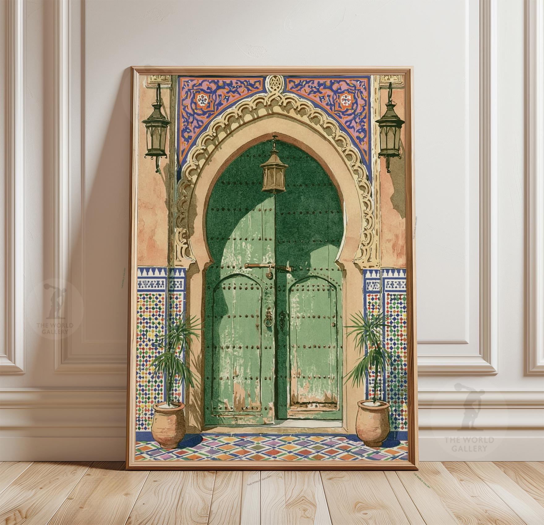 ヴィンテージ ギリシャ製 陶板画 アンジェロ・ツァキラキス 軍馬 アートタイル Moroccan Arch Door Poster, Islamic Tile Wall Art, Desert Decor - Etsy