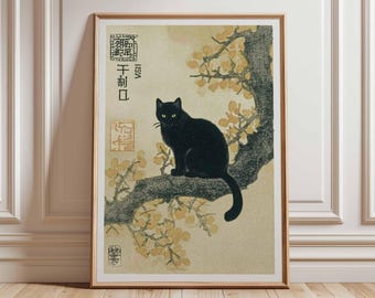 えっ、猫ミーム」 - 浮世絵風 - ジクレープリント 12x18インチと24x36
