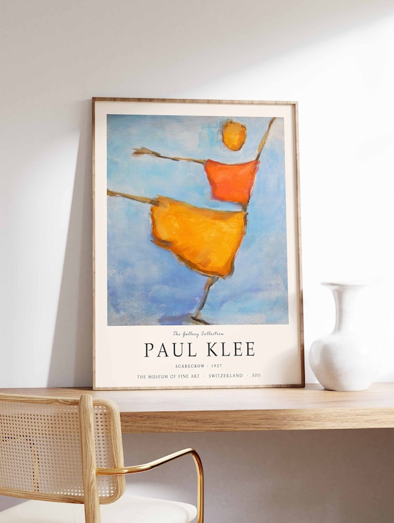 Paul Klee Exhibition Poster, Scarecrow, Paul Klee Print, Paul Klee