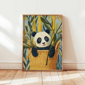 Panda Print, Cute Animal Poster, Panda Wall Art, Nursery Decor Print, Wildlife Poster, Panda Bear Gift