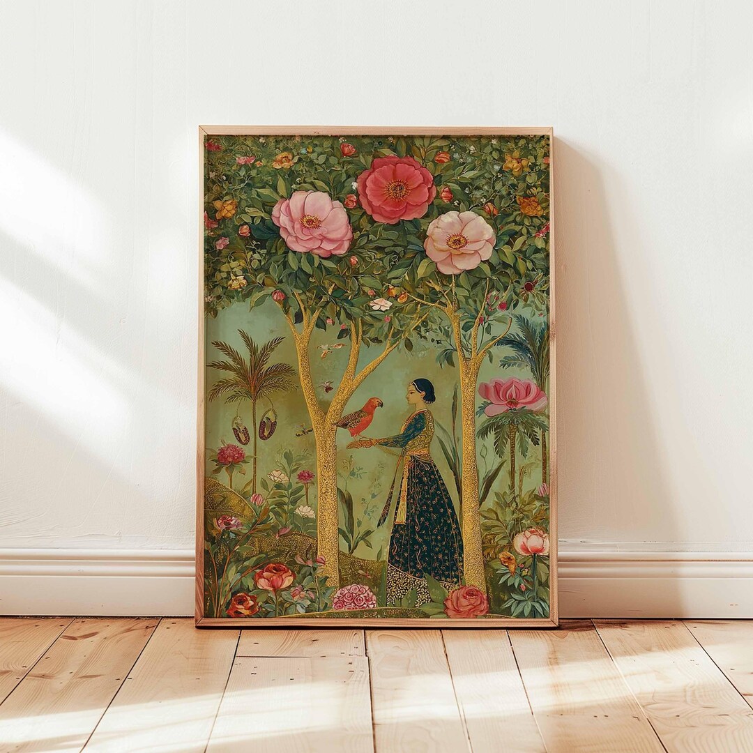 Pichwai Art Poster, Traditional Indian Krishna Print, Temple Decor Gift ...