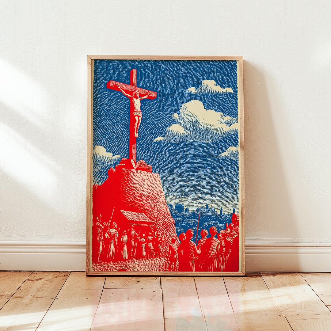 Jesus Crucifixion Poster | Christian Religious Wall Art Print ...