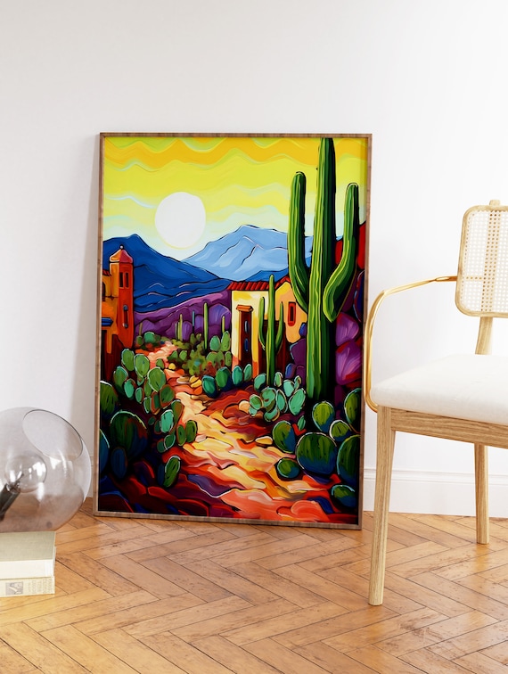 Mexican Nature Poster, Colourful Mexican Art Prints, Traditional