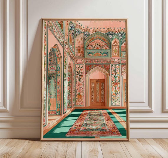 Islamic Prayer Room Wall Art, Muslim Wall Art, Islamic Architecture Print, Middle Eastern Decor, Mosque Poster, Islamic Art Prints