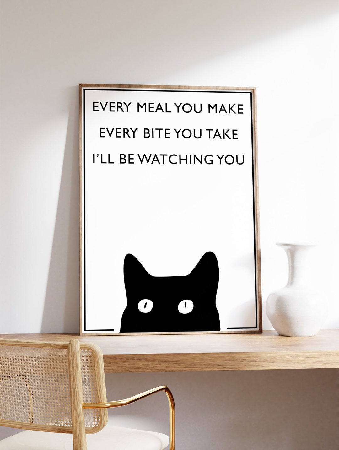 Buy Vintage Cat Poster Print, I'll Be Watching You, Animal Print, Cat  Poster, Cat Print, Home Art, Funny Poster, Quote Print, Ideal Gift Online  in ..., image size:1080x1433