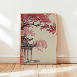Kirschblüten Poster, Sakura Wandkunst, Japan Poster, Blumendruck, Japanische Baum Dekoration, Natur Kunst Geschenk Druck