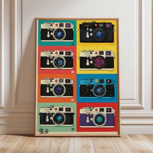 Retro Camera Poster, Vintage Photography Wall Art, Classic Camera Print, Film Camera Artwork, Photographer Decor