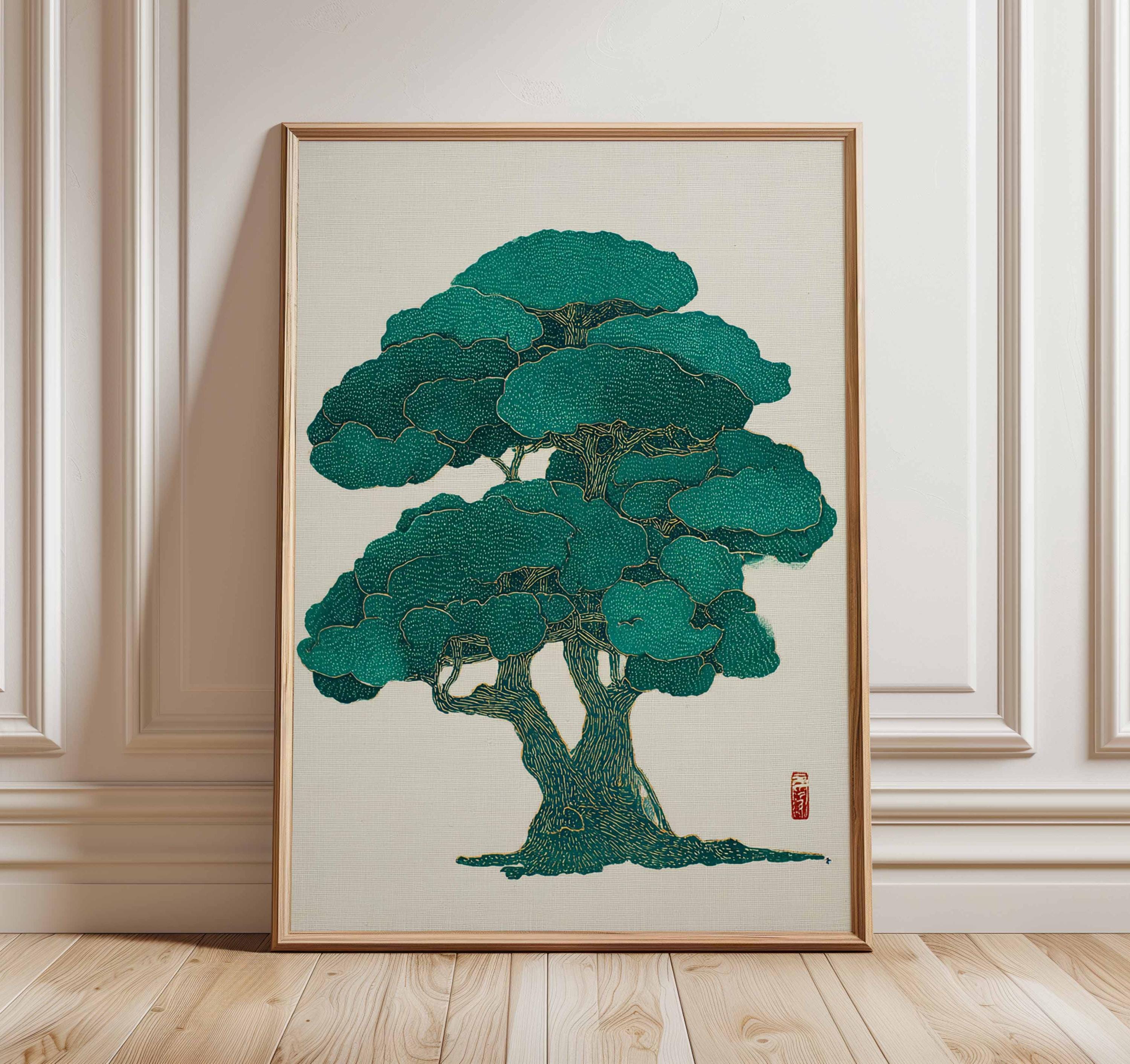 Japanese Tree Art Print, Zen Botanical Poster - Etsy