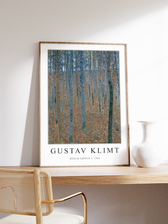 Gustav Klimt Poster, Beech Grove I, Klimt Art Nouveau Print, Nature Art, Gustav Klimt, Wall Decor, Floral Art, Gift Idea, A1/A2/A3/A4