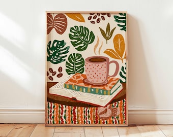 Espresso Decor Print, Modernes Kaffee Poster, Küchenwandkunst