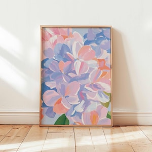 Hydrangea Poster, Botanical Wall Art, Flower Print, Hydrangea Decor, Nature Poster, Floral Artwork, Hydrangea Prints, Bloom Wall Decor