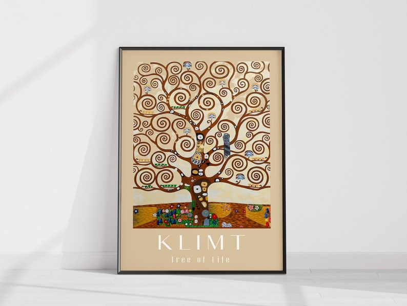 Gustav Klimt 'tree of Life' Art Nouveau Exhibition Poster - Etsy