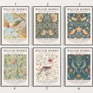 William Morris Poster Sets, William Morris Print, William Morris Art, Floral Print, Vintage Art, Minimalist Poster, Gift Idea, A1/A2/A3/A4