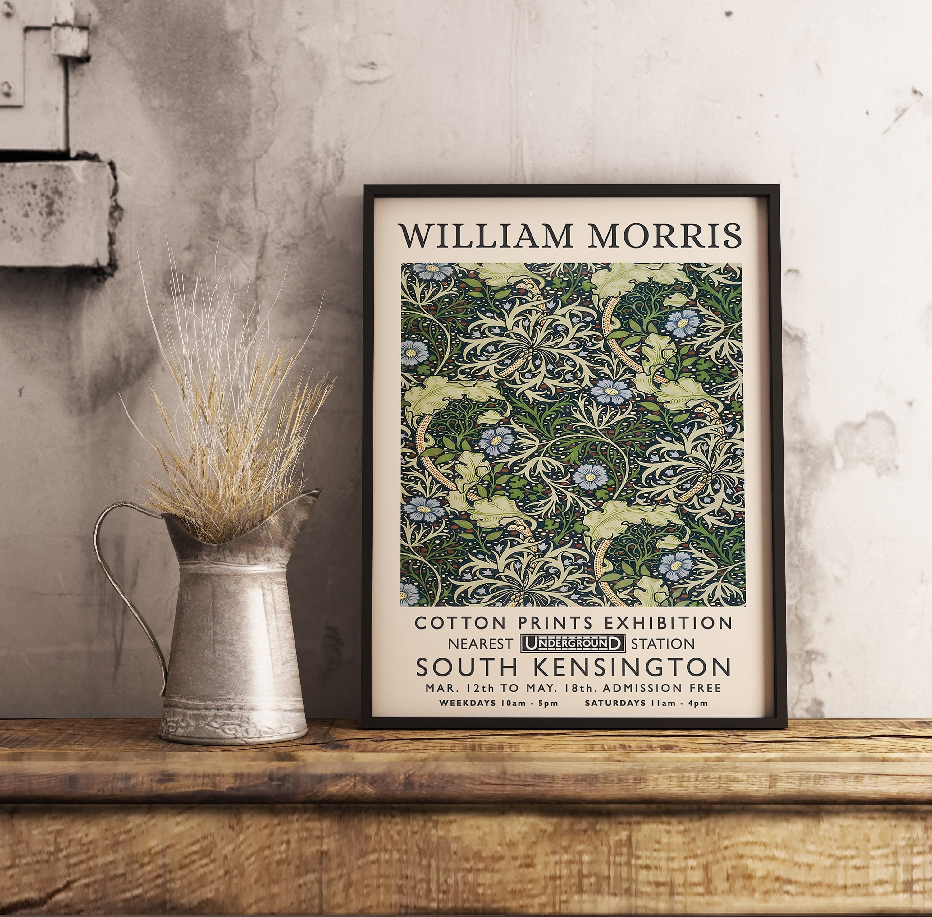 william morris print ties