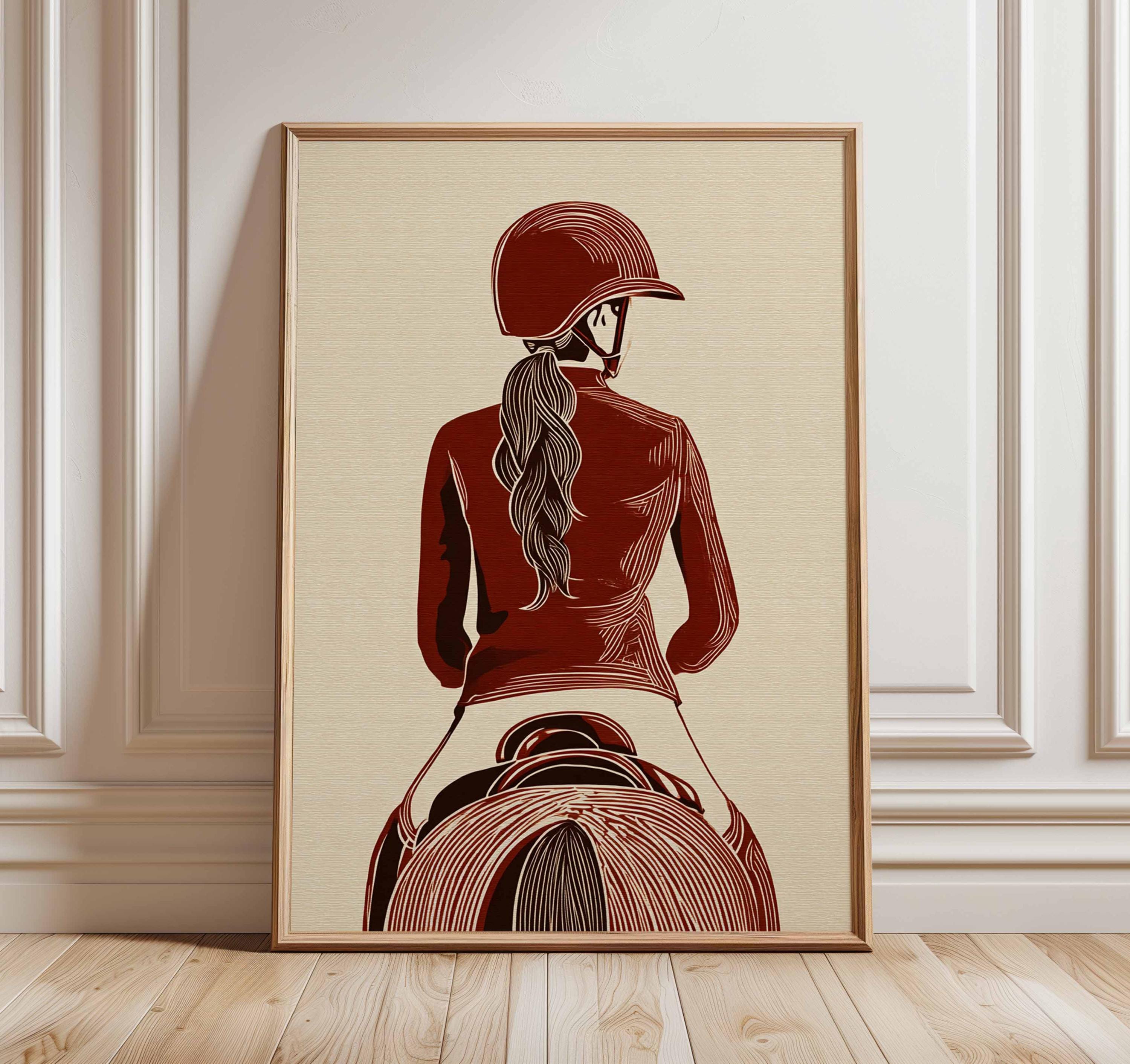 Equestrian Wall Art, Horse Rider Poster, Vintage Riding Print ...