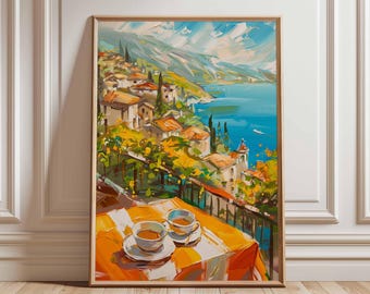 Italian Espresso Art Print, Coffee Poster, Kitchen Decor
