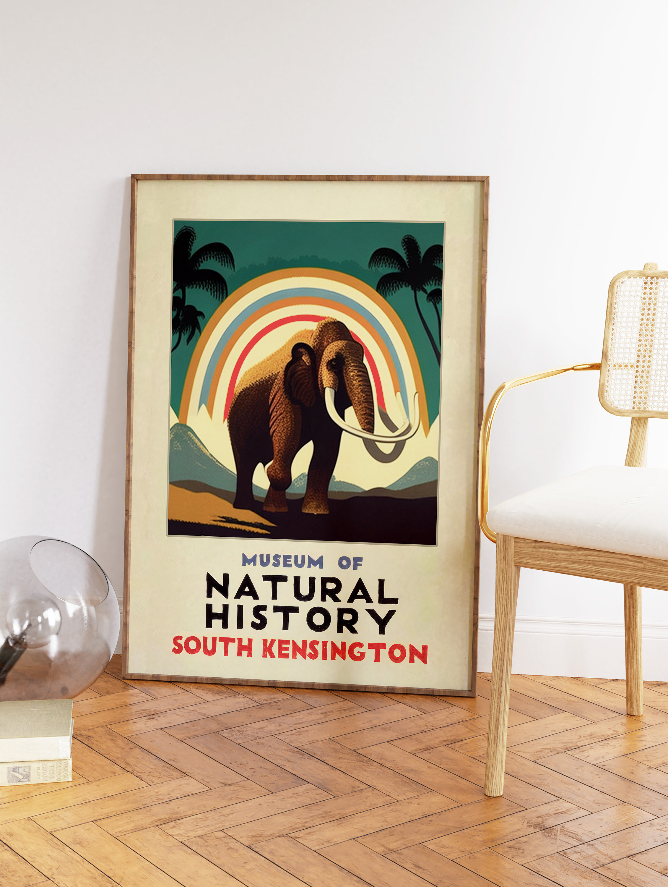 Vintage Museum of Natural History Poster, Retro Animal Art Print Vintage Museum of Natural History Poster, Retro Animal Art Print