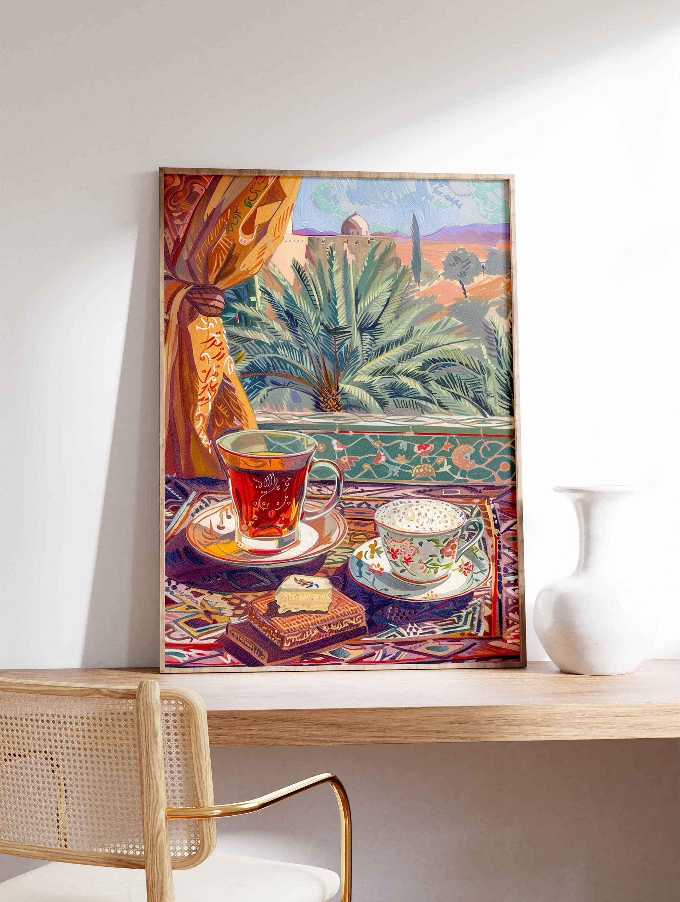 Arabic Tea Print, Syrian Food and Drink Poster, Afghan Art, Islamic ...