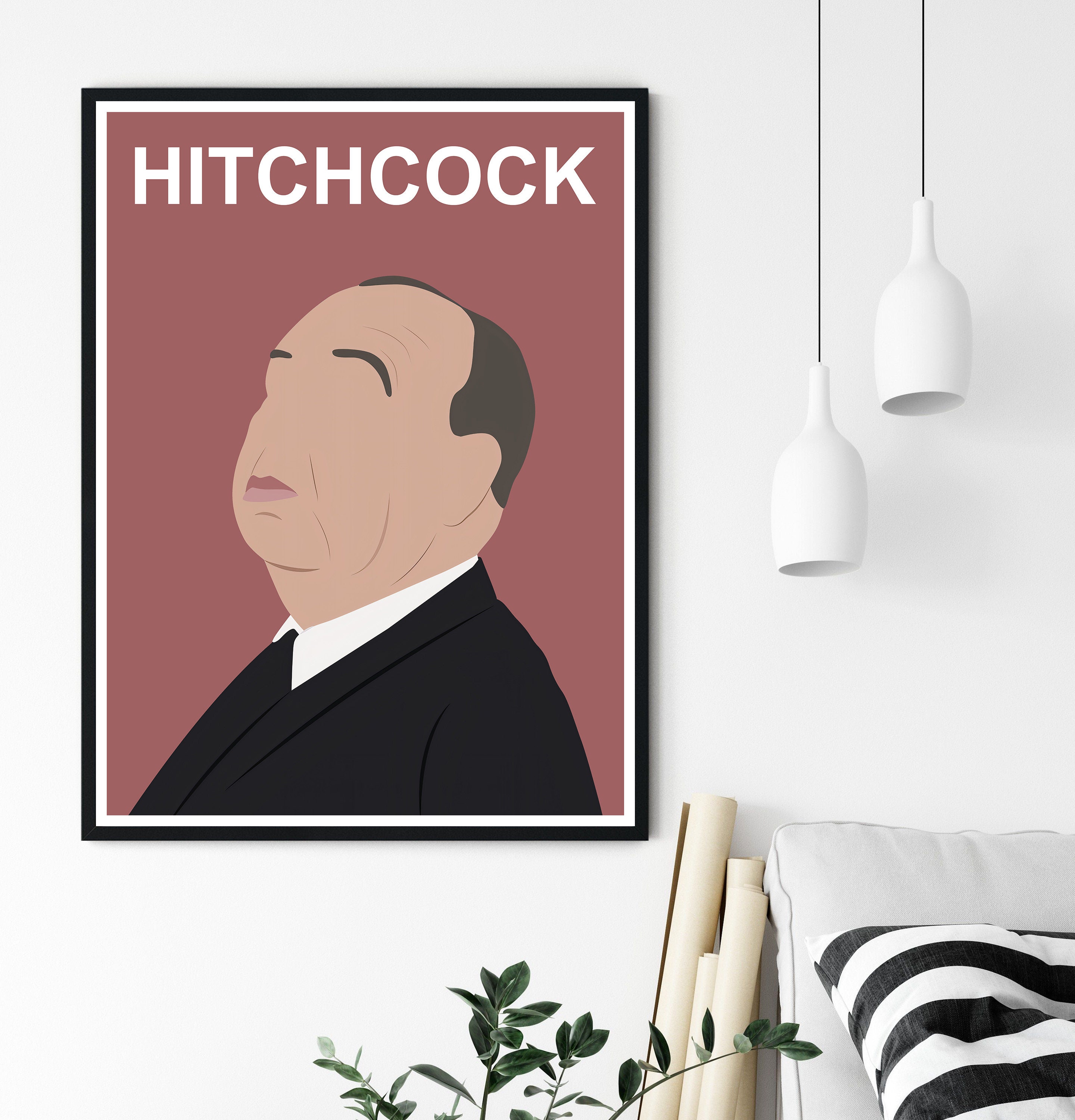Alfred Hitchcock Print Alfred Hitchcock Poster Movie Poster | Etsy