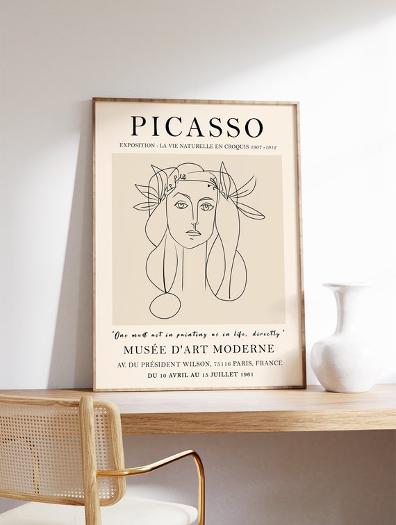 Vintage 1961 Pablo Picasso Bedroom Art Print Vintage 1961 Pablo Picasso Bedroom Art Print
