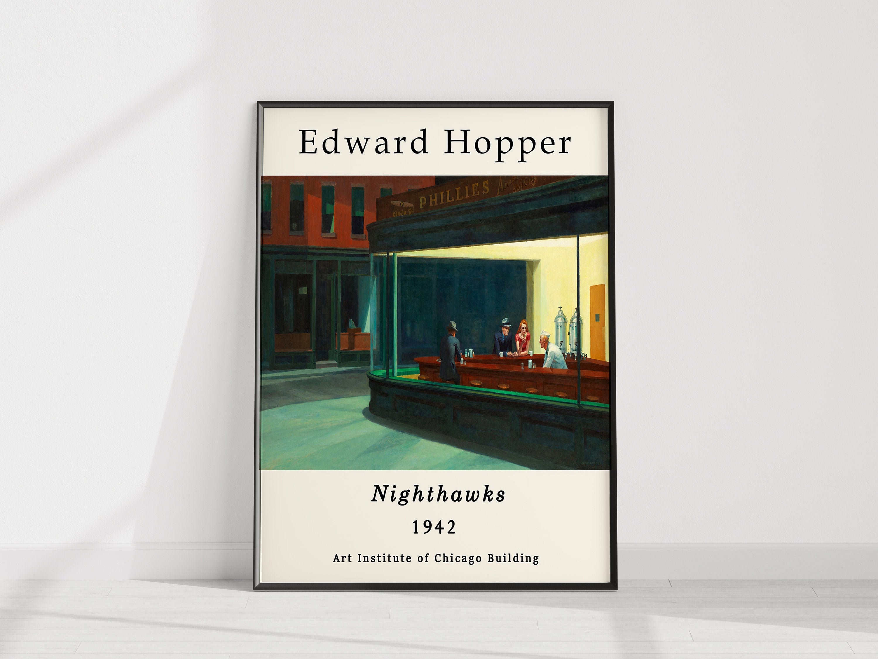 Edward Hopper Exhibition Poster Nighthawks Edward Hopper Art Etsy