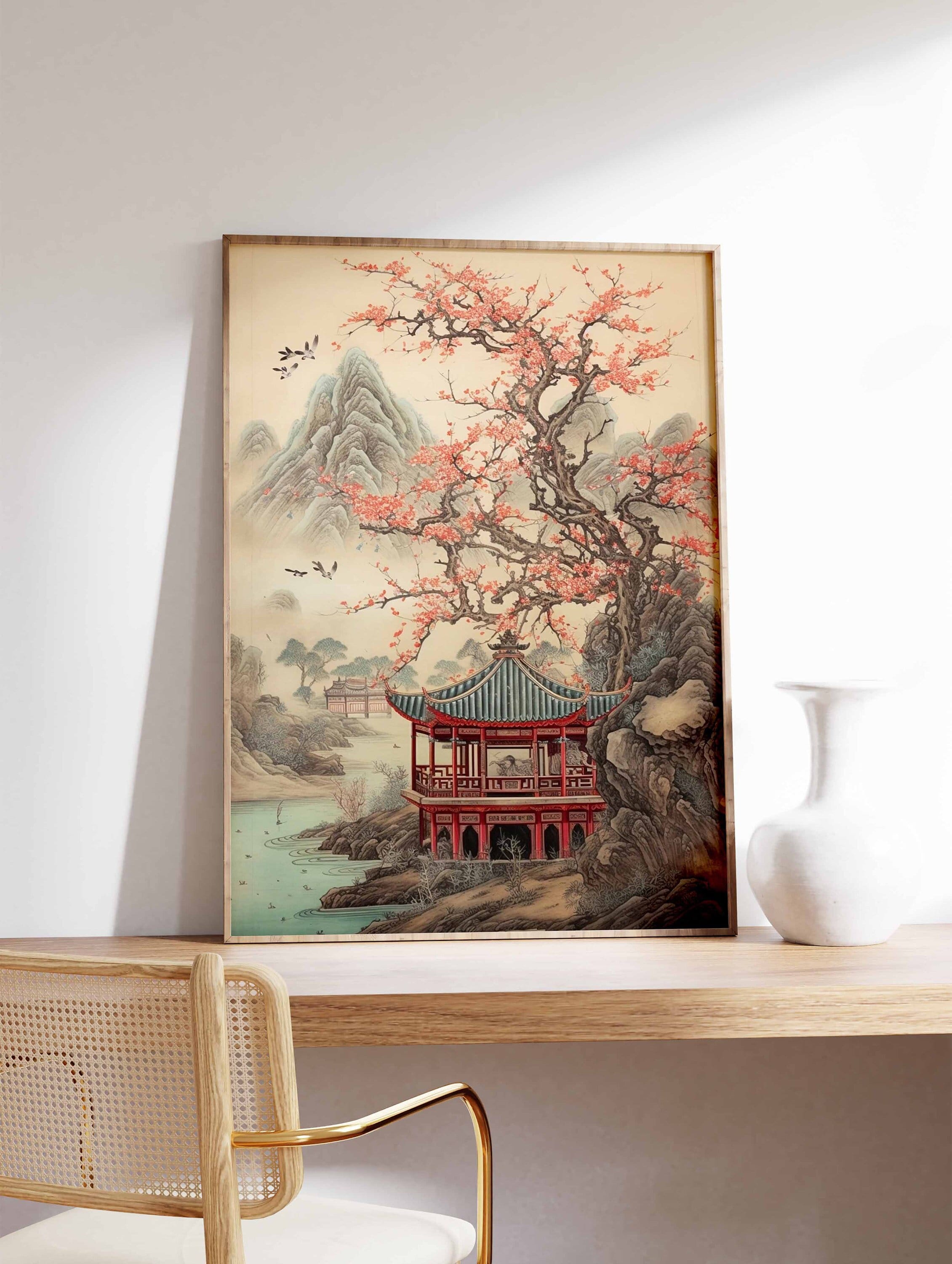 田中八絵、【和み桜（なごみざくら）】、希少な額装用画集より、美品