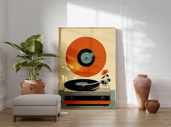 Affiche 50x70 Affiche Murale Vintage Disque Vinyle - Impression Toile 50x70 Cm - Déco Salon Chambre Bureau - Style Rétro Décoration Murale Rétro Affiche 50x70 Affiche Murale Vintage Disque Vinyle - Impression Toile 50x70 Cm - Déco Salon Chambre Bureau - Style Rétro Décoration Murale Rétro