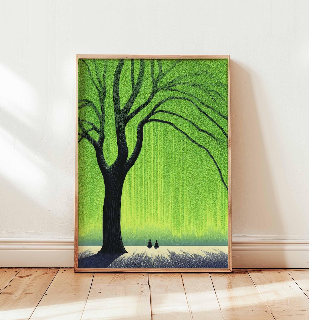 Sublime Tree Poster Green Tree Poster, Tranquil Nature Art, Serene Landscape Print - Etsy