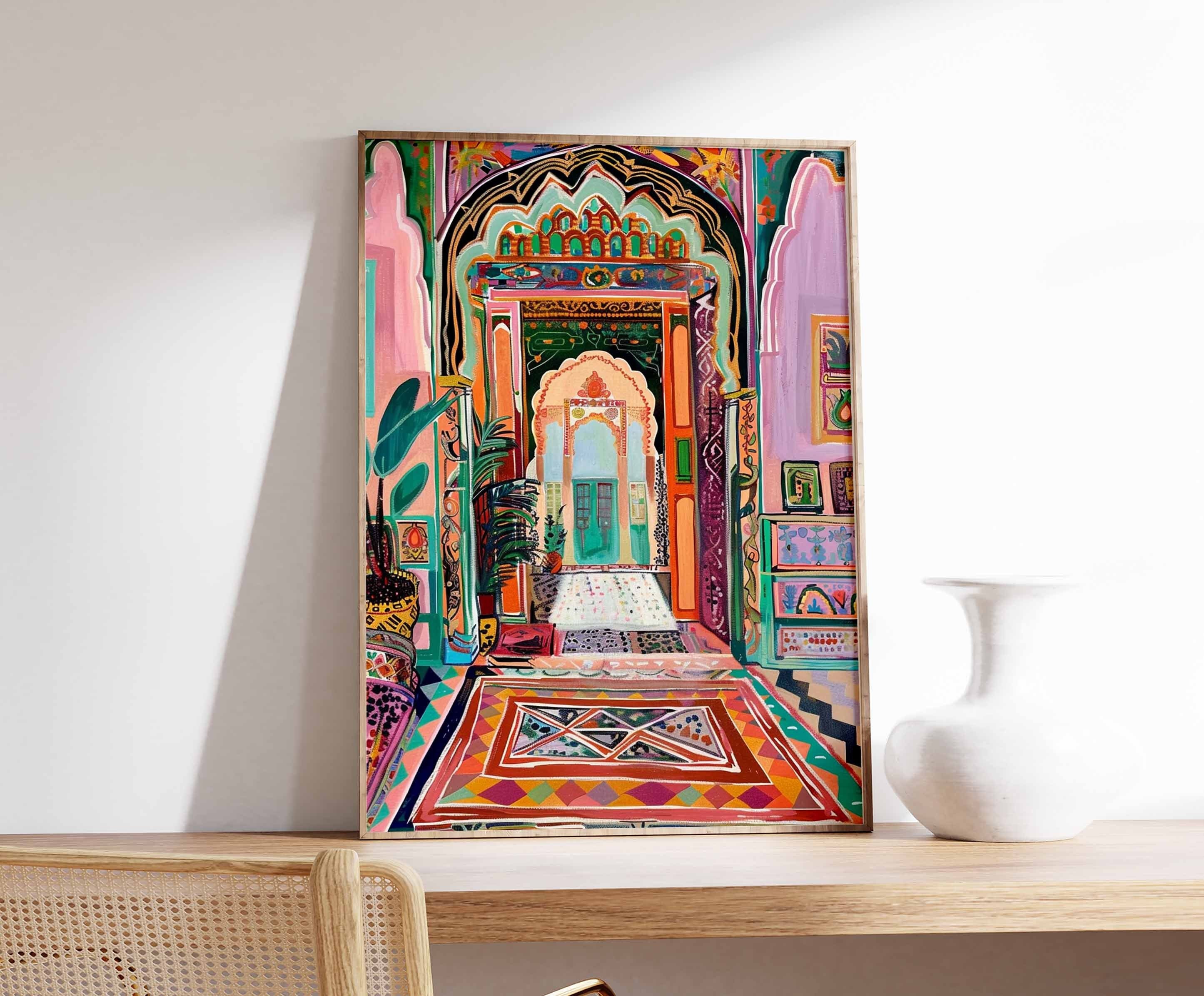 Islamic Poster, Middle Eastern Decor, Botanical Print, Arabic Wall Art, Persian Decor, Palestine Poster, Mosque Art, Boho Decor, Muslim Gift