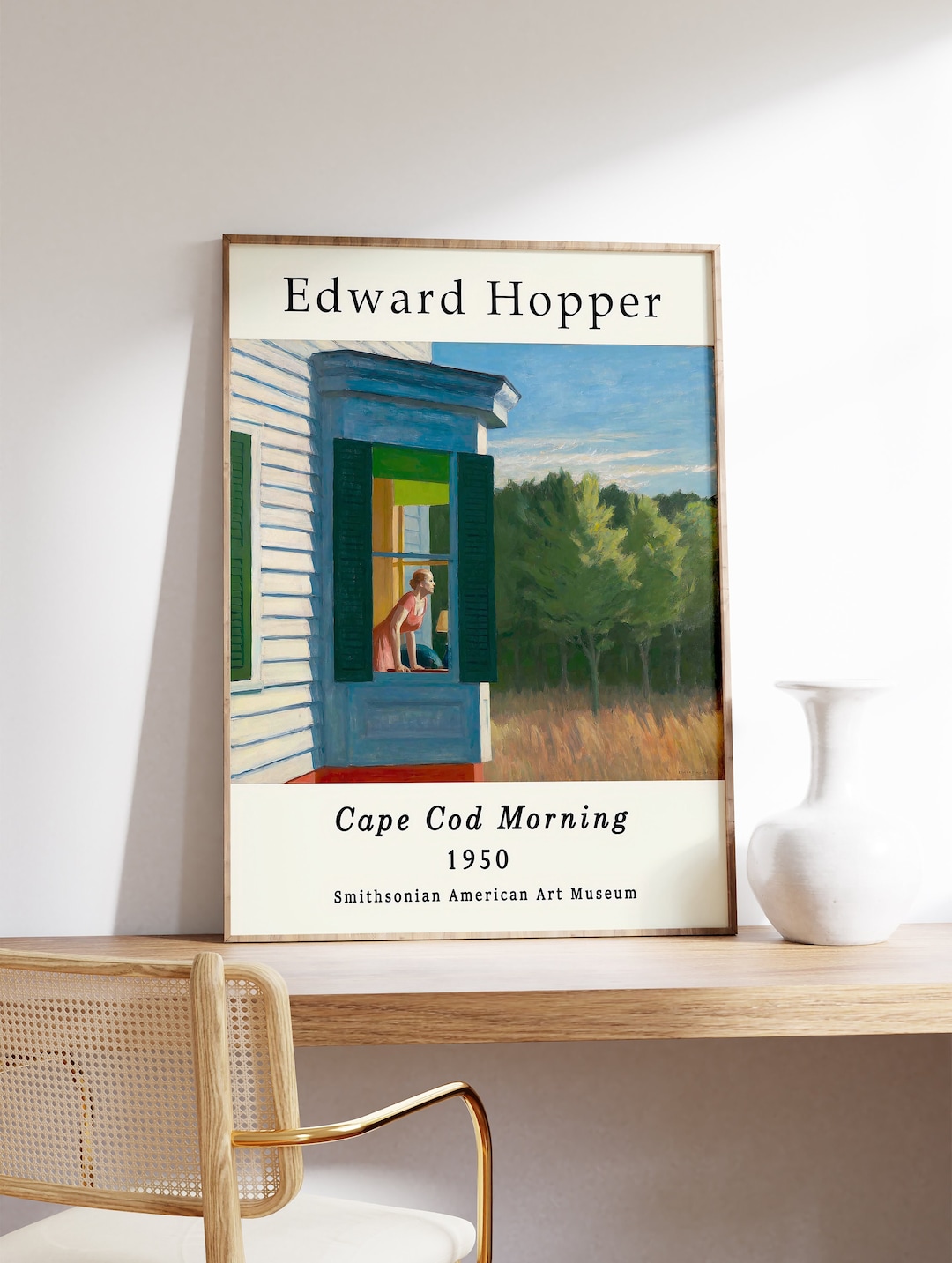 Edward Hopper Exhibition Poster, Cape Cod Morning, Edward Hopper Print, Wall Art Decor, American