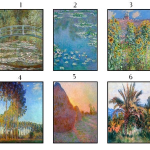 Monet Poster Sets, Claude Monet Print, Floral Art, Floral Print, Vintage Art, Minimalist Poster, Interior Design, Gift Idea, A1/A2/A3/A4