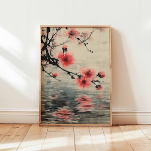 Kirschblüten Poster, Sakura Wandkunst, Japan Poster, Blumendruck, Japanische Baum Dekoration, Natur Kunst Geschenk Druck