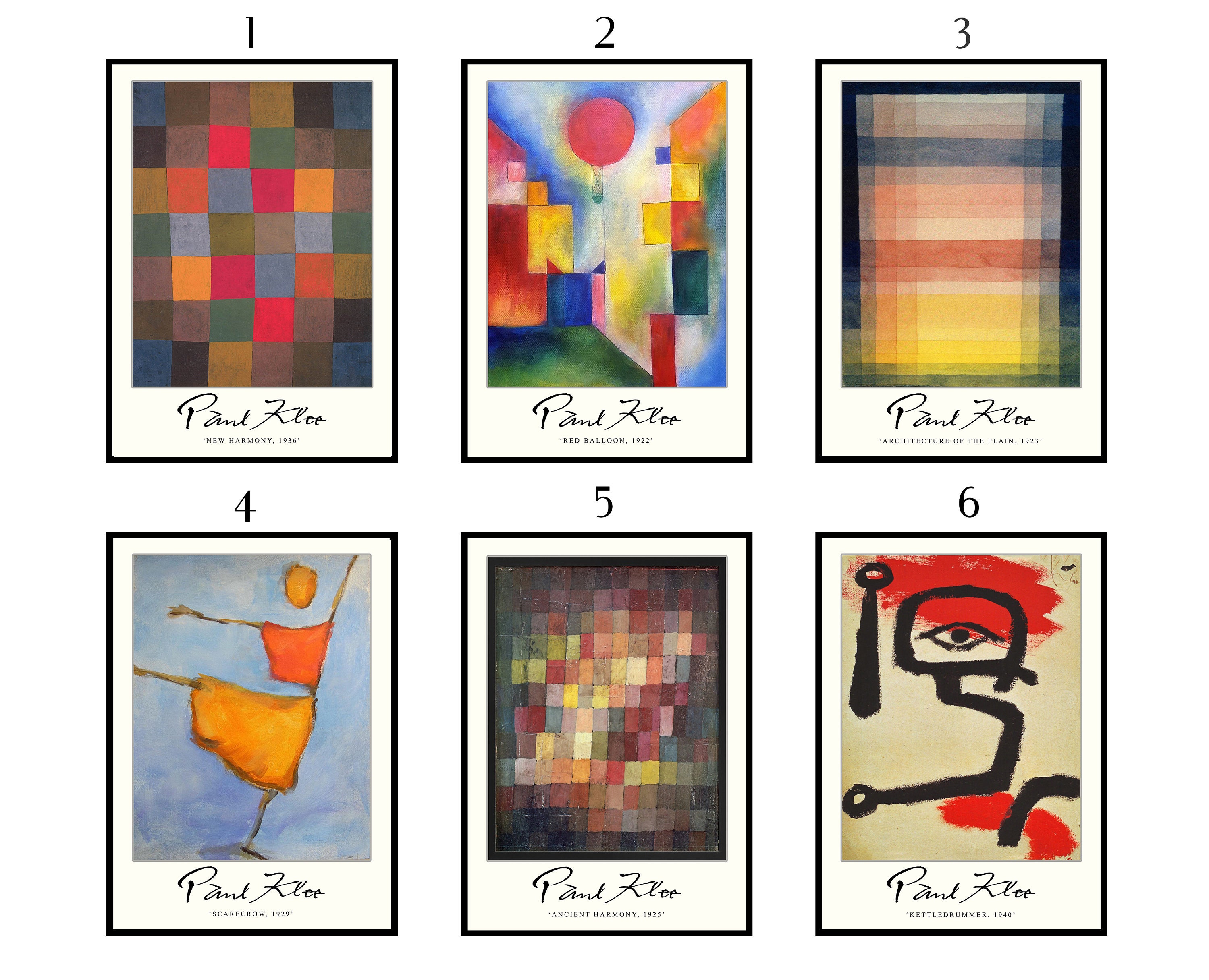Paul Klee Art Print Set, Vintage Modern Art, Surrealist Decor - Etsy