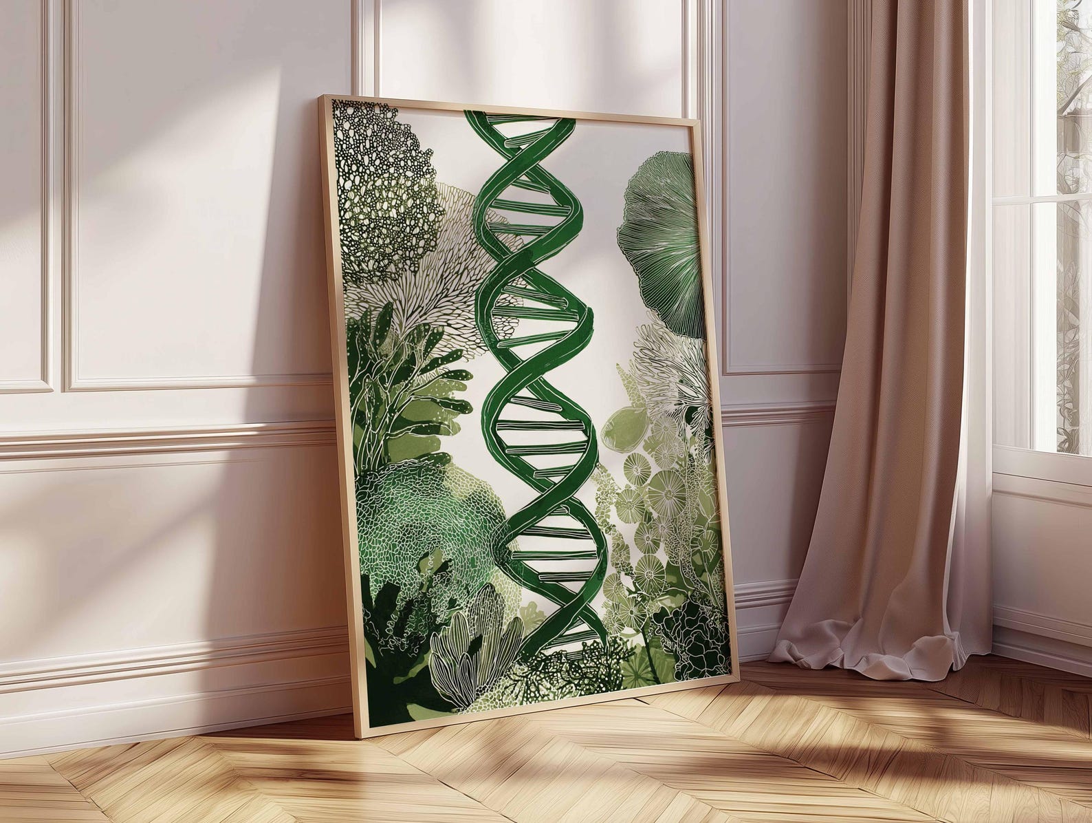 Molecular Biology Poster, Science Wall Art, DNA Structure Print ...
