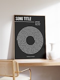 Custom Vinyl Lyrics Print, Personalised Music Poster, Customizable Music Gift, Anniversary Gift, Music Gift, Wedding Song Dance, A1/A2/A3/A4