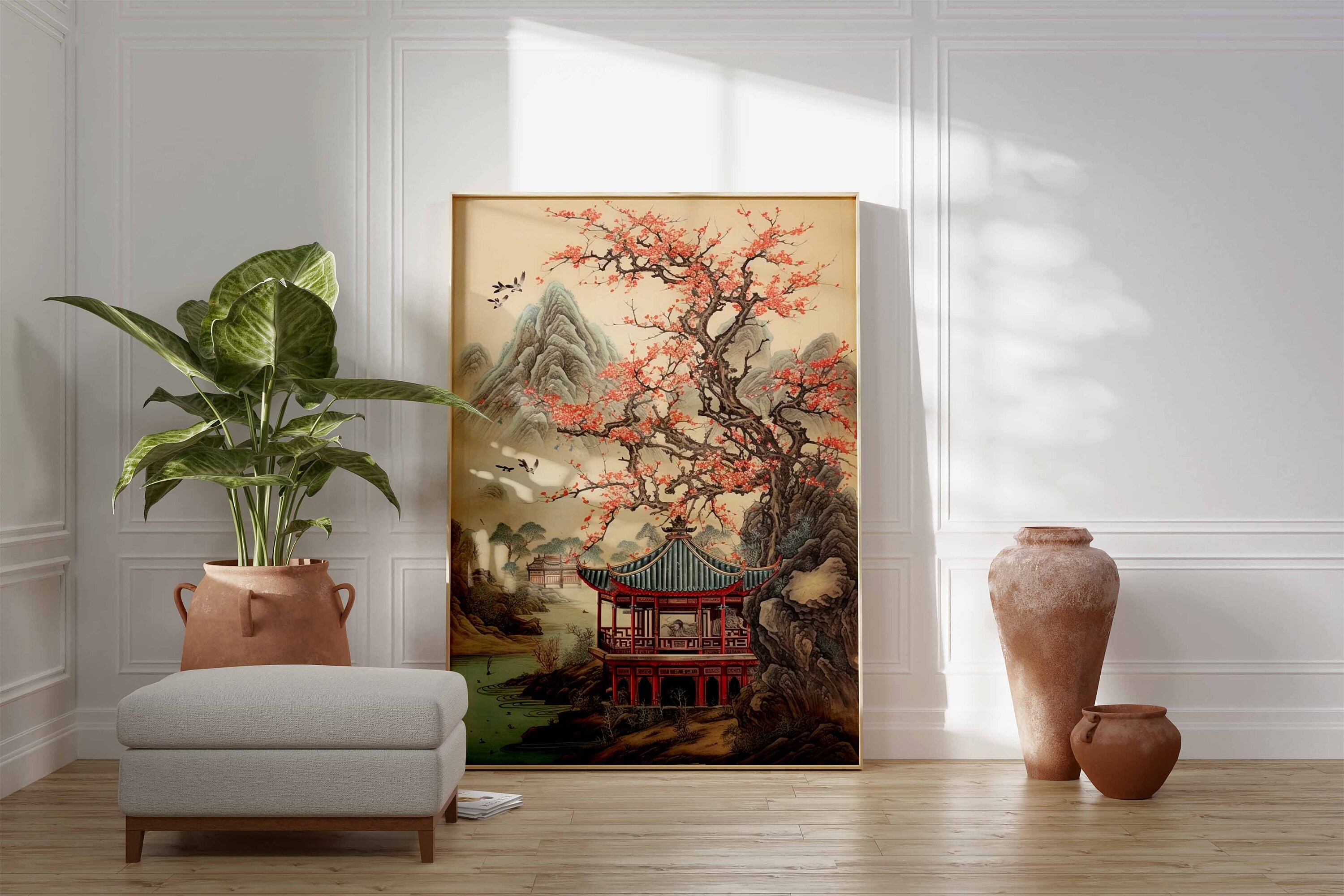 田中八絵、【和み桜（なごみざくら）】、希少な額装用画集より、美品