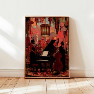 Jazz Poster, Music Wall Art, Vintage Jazz Print, Saxophone Decor, Retro Music Poster, Jazz Band Artwork, Musician Gift Idea, Jazz Club Print