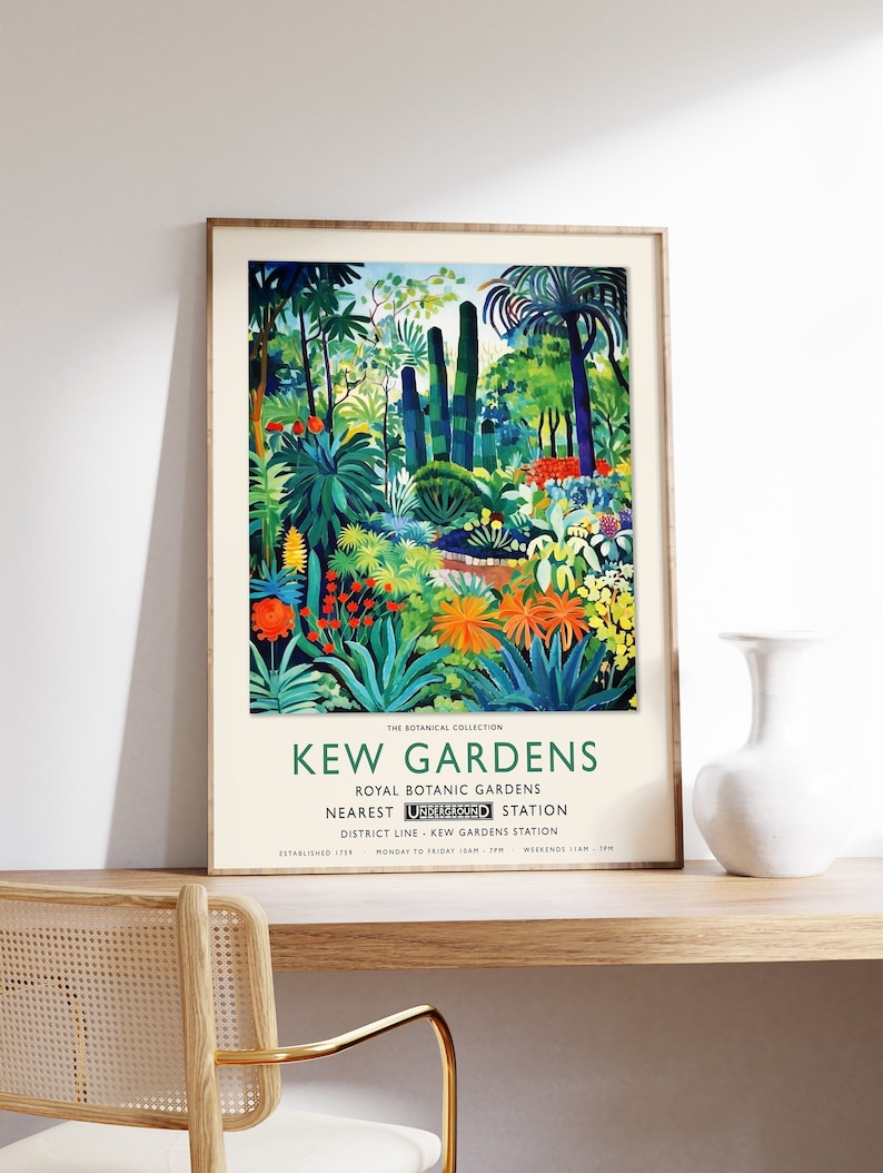 Kew Gardens Exhibition Poster, William Morris Botanical Print image 1