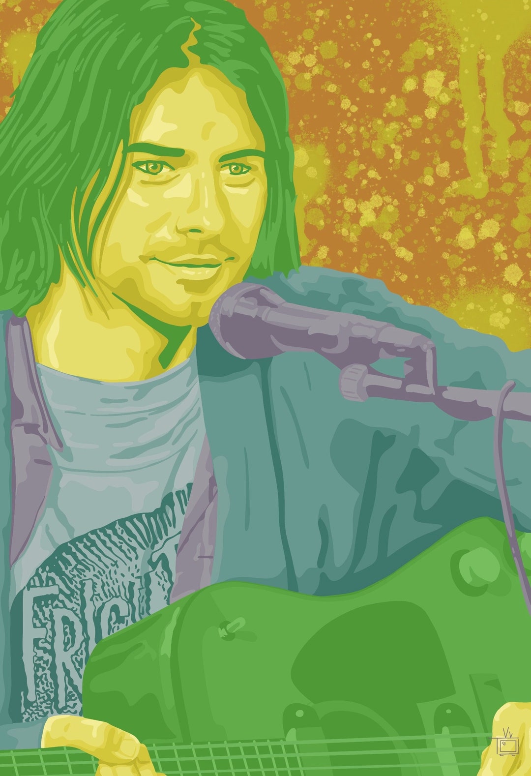 Kurt Cobain Pop Art Print - Etsy Australia