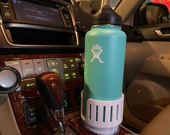 Cup Holder Adapter - 3D Printed - Works with 32oz & 40oz Hydroflasks and Skinny Cans - Cold Weather Only